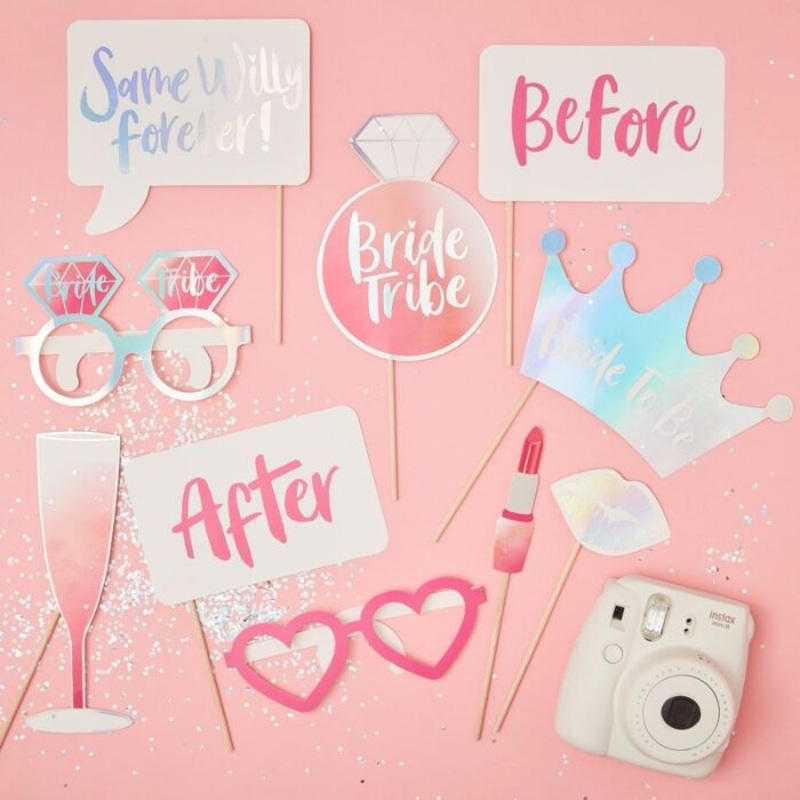 10 Bride Tribe Photo Props 20cm