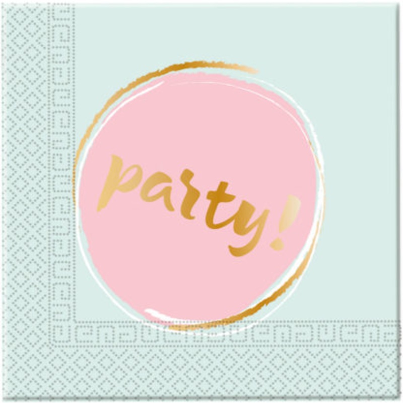 20 pastel party napkins 33cm