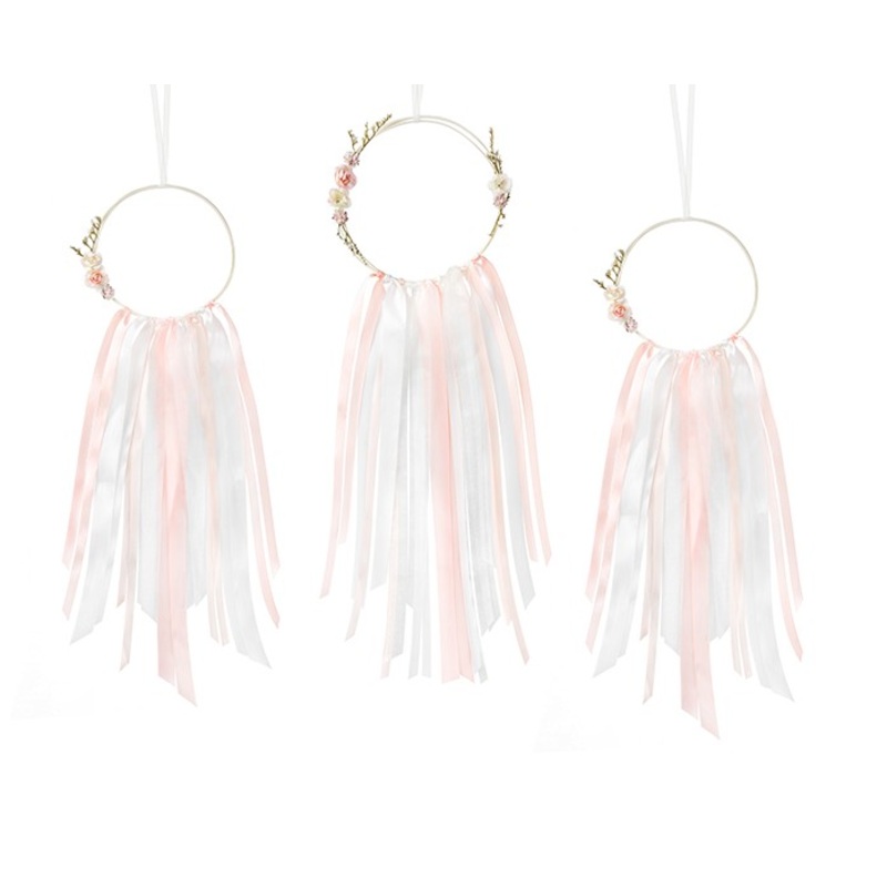 3 Fairytale dream catchers pink