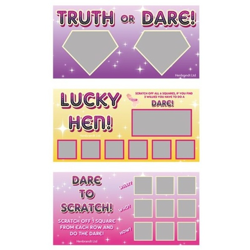 3 Truth or Dare scratch cards