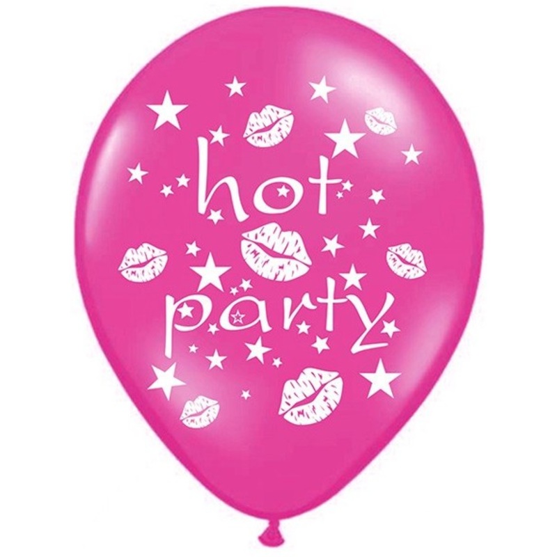50 latex balloons Hot Party pink 30cm