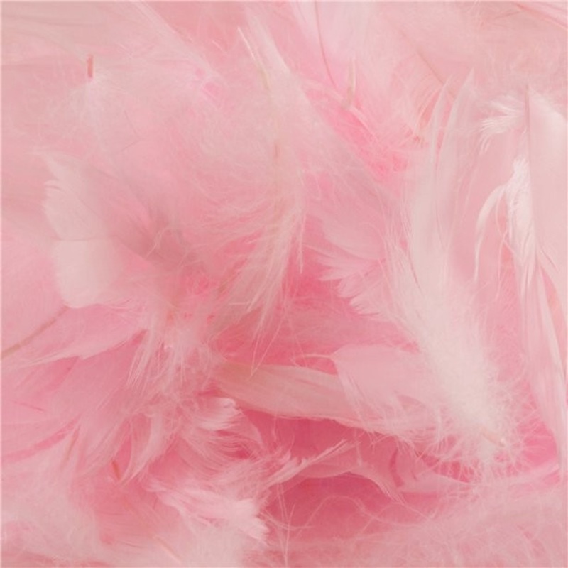 50g light pink feathers