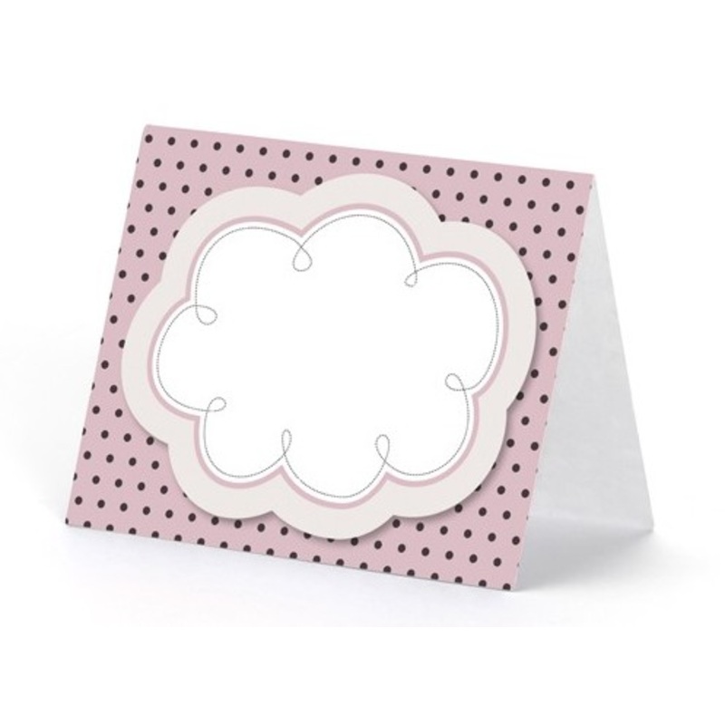 6 Candy Vintage place cards 8.4 x 6.8 cm