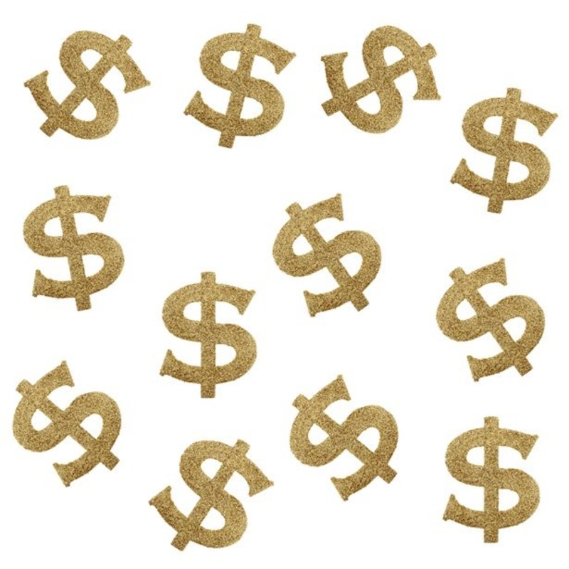 6 gold dollar scatter decoration