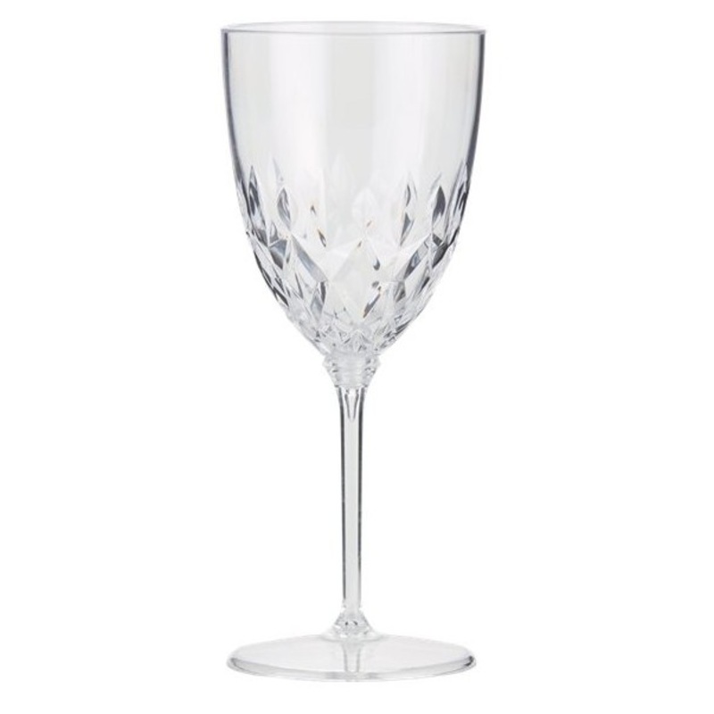 8 crystal plastic wine glasses