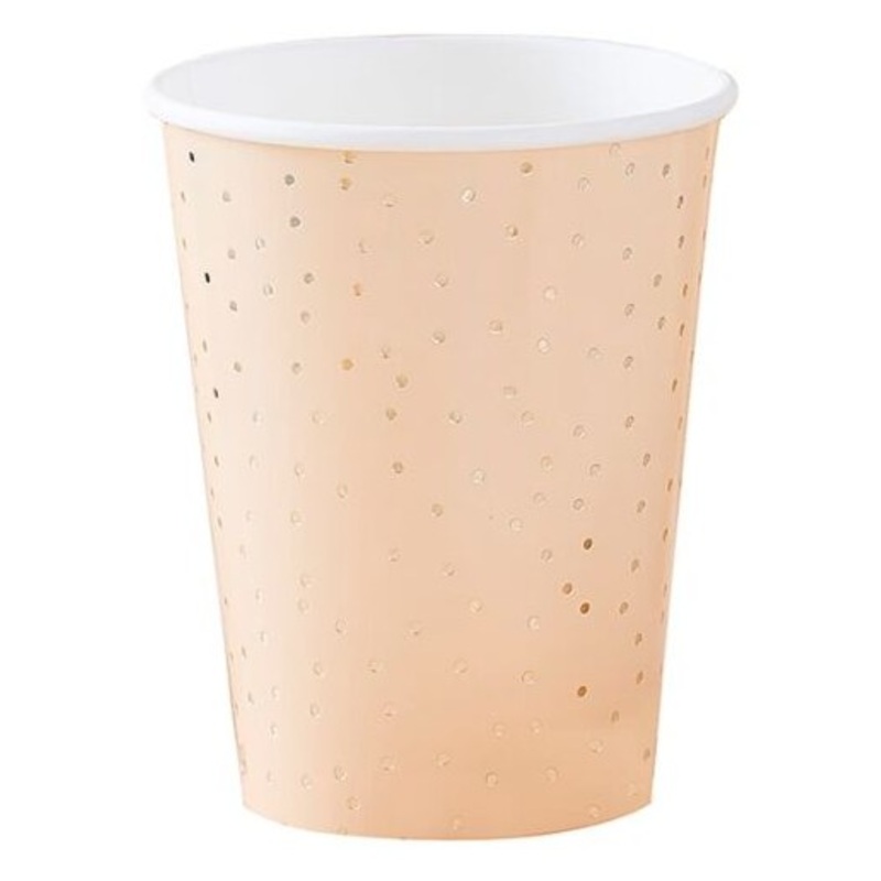 8 golden party mix paper cups 266ml
