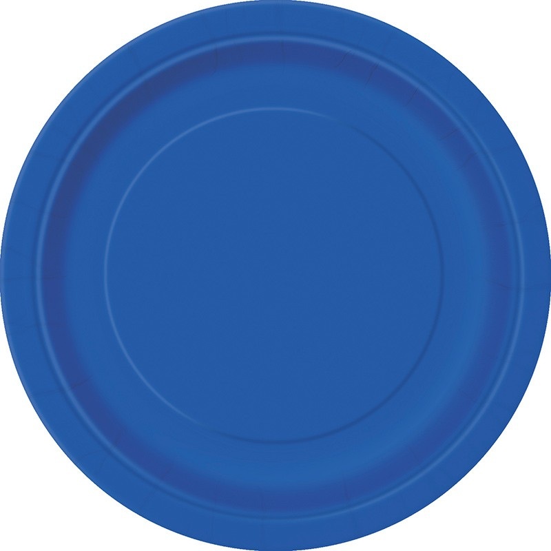 8 plates Vera royal blue 23cm