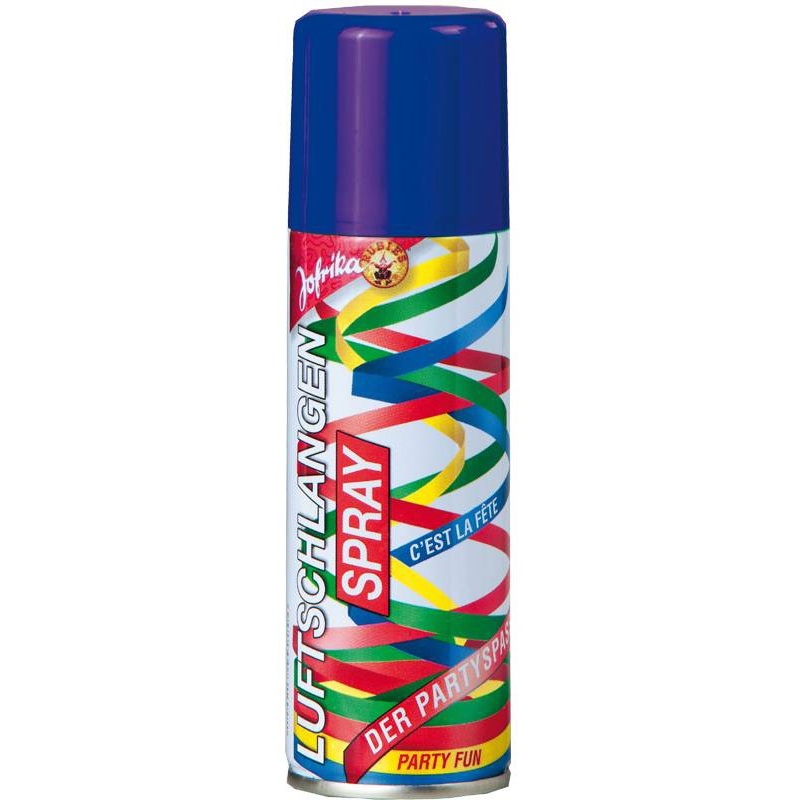 Blue streamer spray