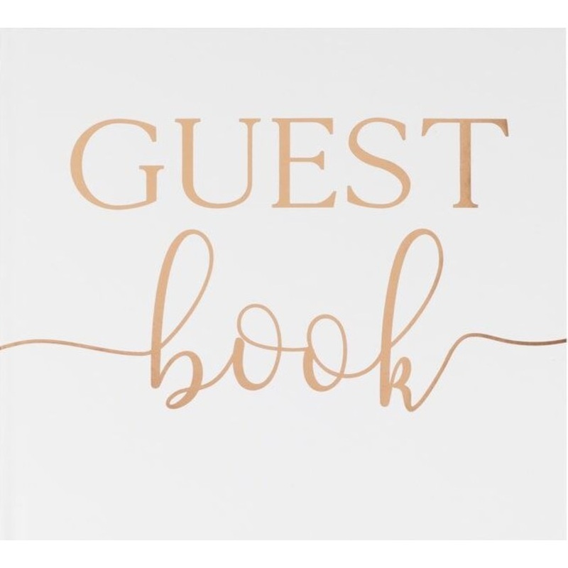 Classic guest book white