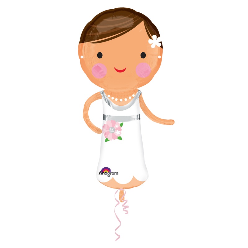 Foil balloon Wonderful bride figure