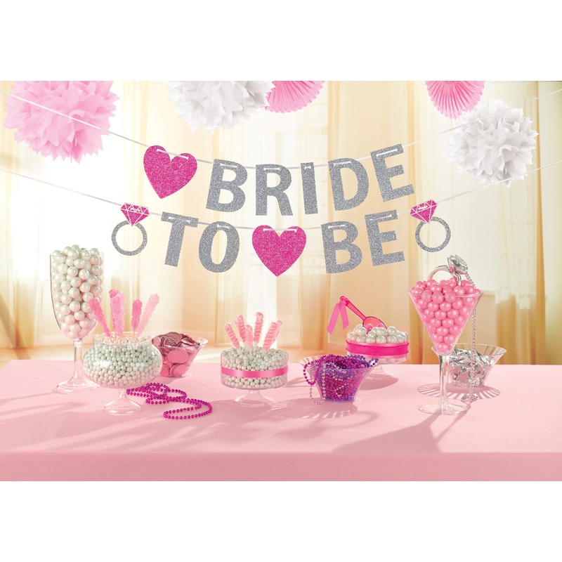 Glittery Bride To Be Garland Bachelorette Party