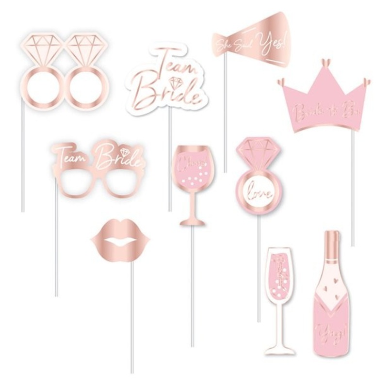 Photo props Team Bride 10 pieces