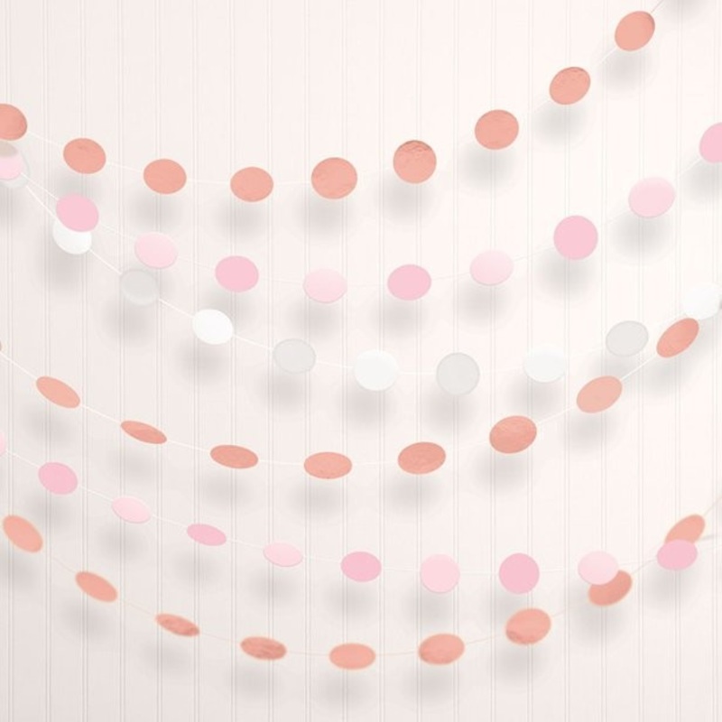 Rose gold dots garland 2.1m