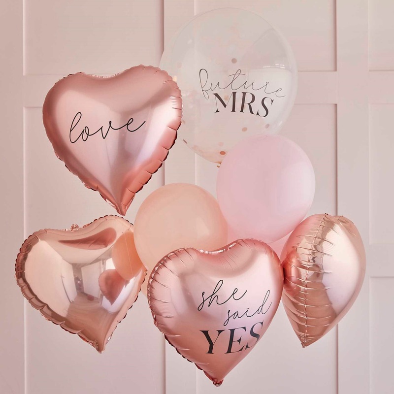 She said yes balloon bouquet 9 pieces