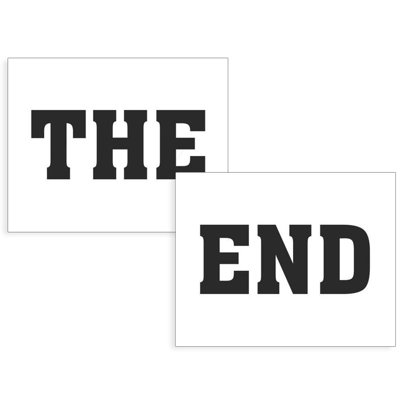 Shoe sticker The End