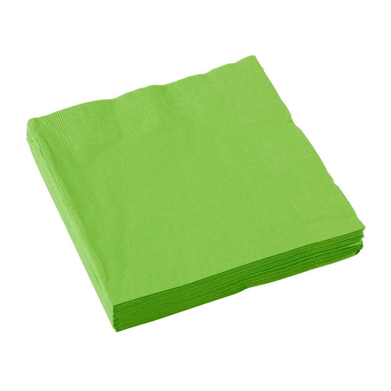20 Napkins Kiwi Green 33cm x 33cm