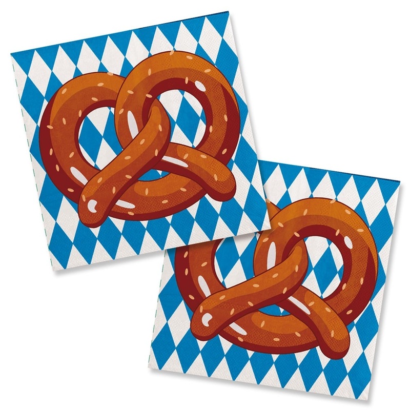 20 Oktoberfest pretzel napkins