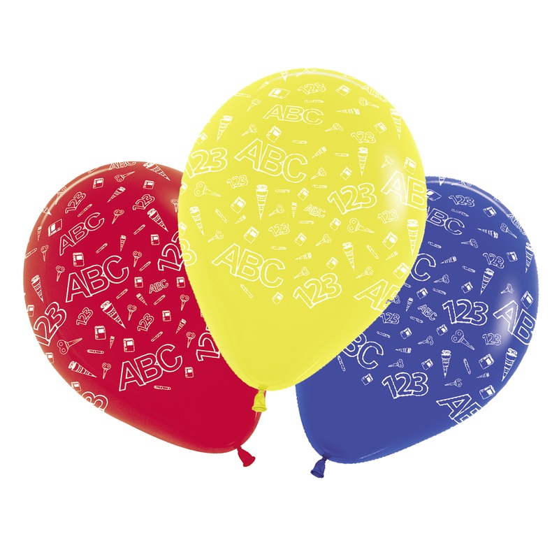 5 back to school balloons 30cm
