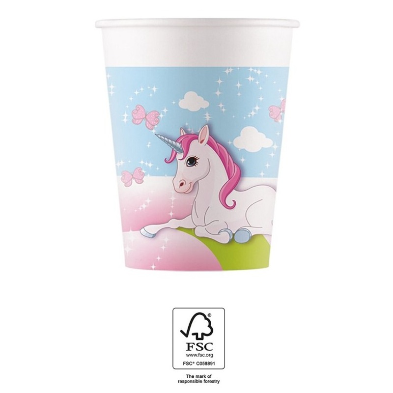 8 unicorn dream world cups 200ml