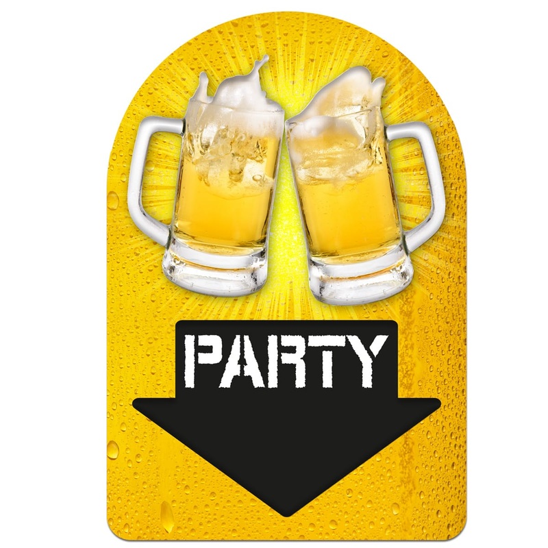 Beer Party 3D Wall Mural 38cm x 58cm