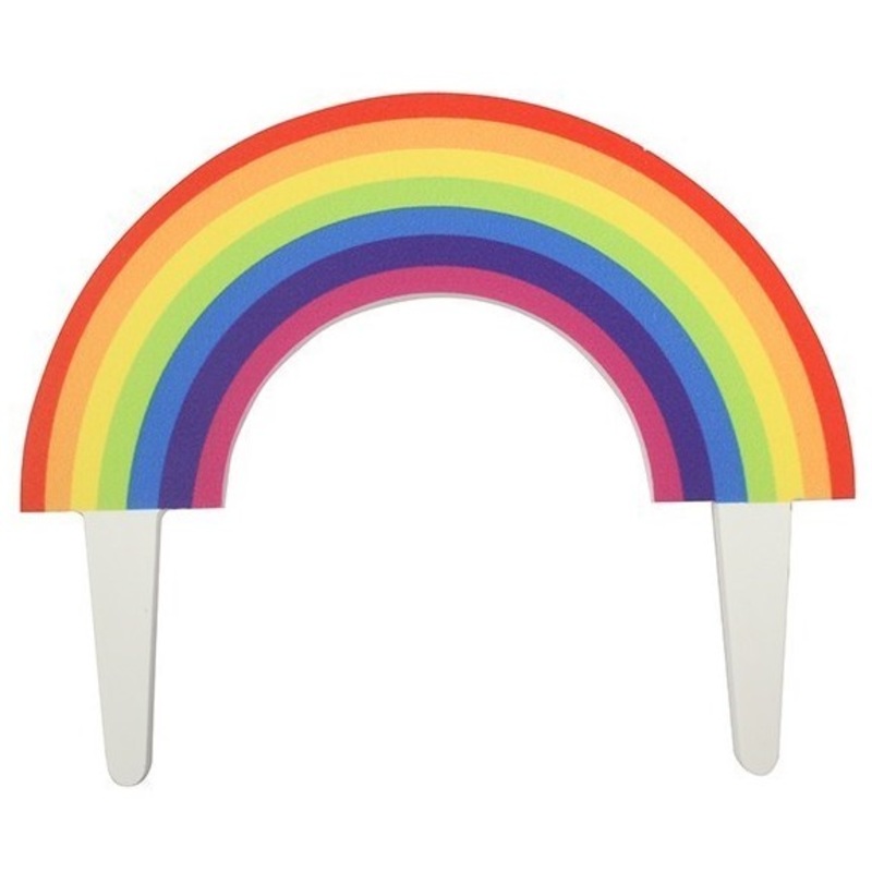 Cake topper rainbow 11cm