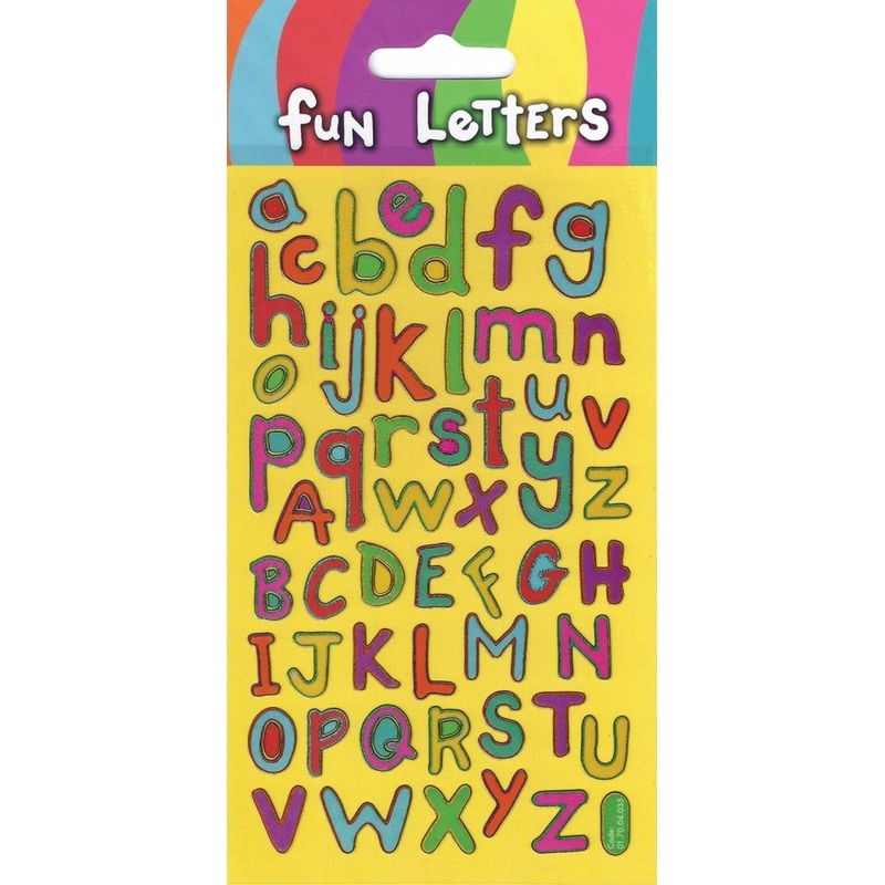 Colorful letter stickers 9.5 x 19.5cm