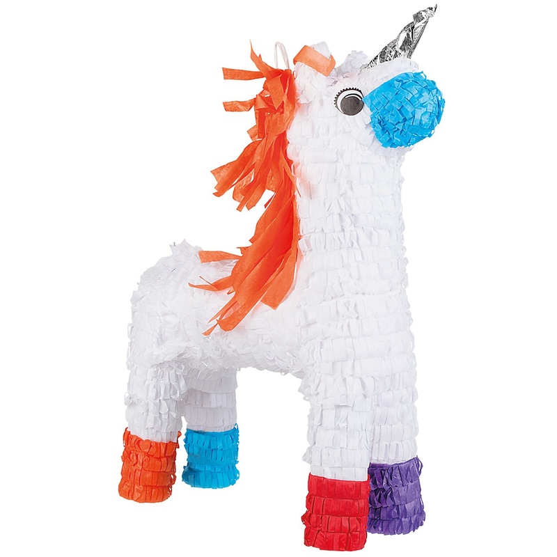 Colorful Mexican unicorn pinata 55x41cm
