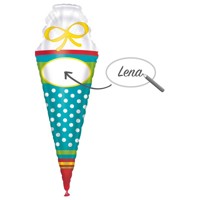 DIY school cone foil balloon 1.11mx 35cm