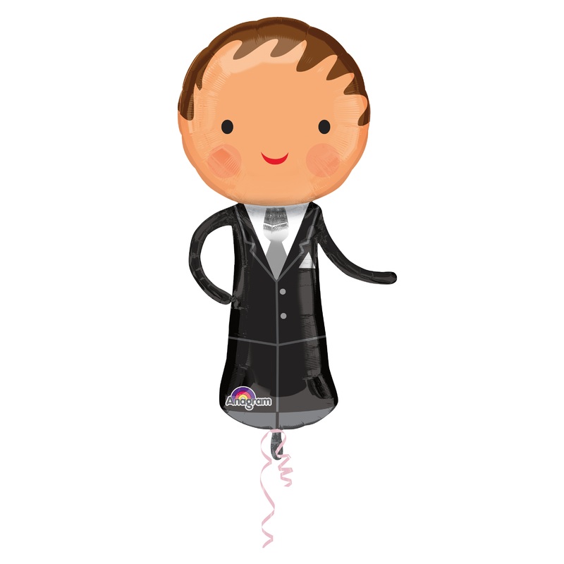 Foil balloon Charming groom figure