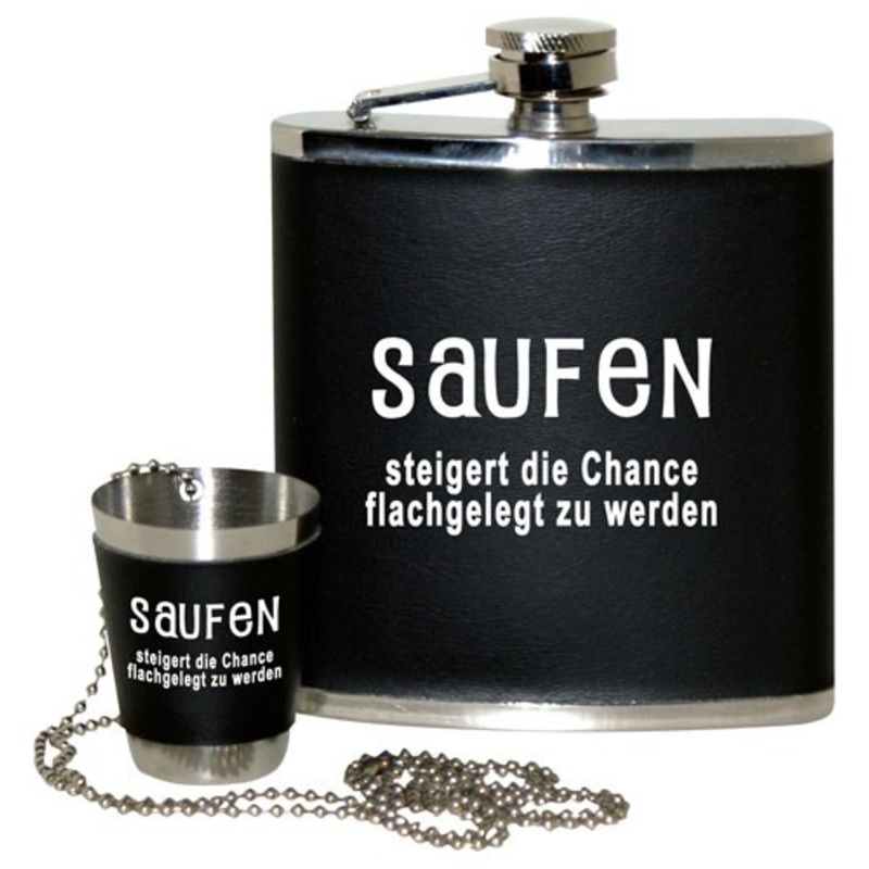 Get laid flat - hip flask set