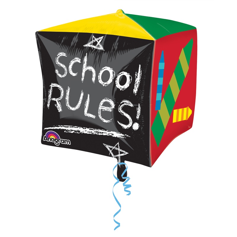 Happy school days cube balloon 38 x 38cm