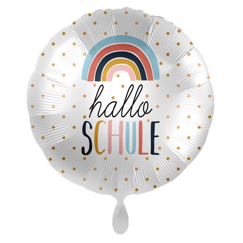 Hello school rainbow foil balloon 43cm