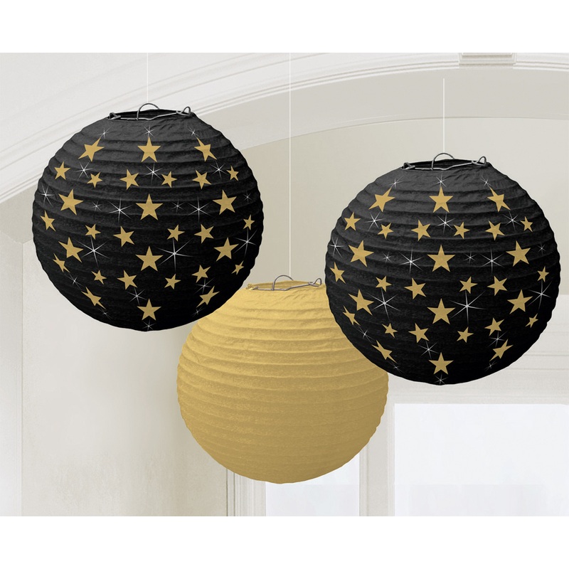 Hollywood Party Lantern Round Stars & Starlets 24cm