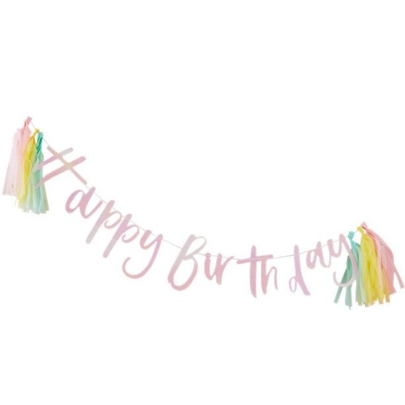 Iridescent rainbow garland 2m