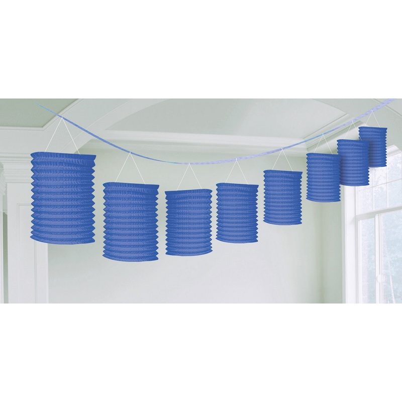 Lantern Garland Decoration Royal Blue 3.65m