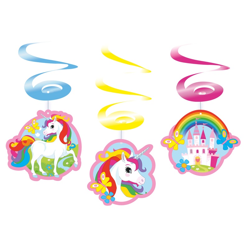 Magical Unicorn Rainbow Sparkle Swirl Hanging Decoration