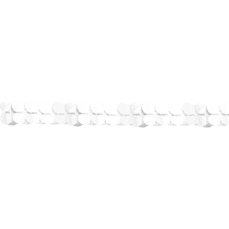 Paper Bunting Garland White 3.65m