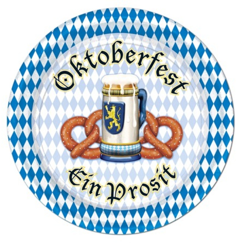 Paper plate Oktoberfest Ein Prosit 18cm