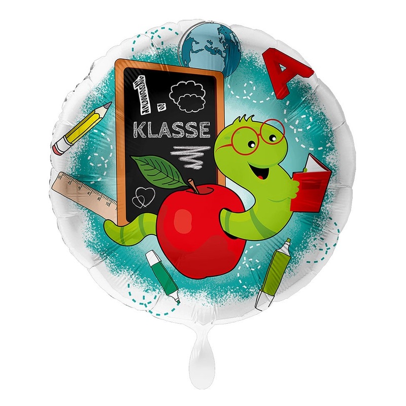 School enrollment foil balloon bookworm 43cm