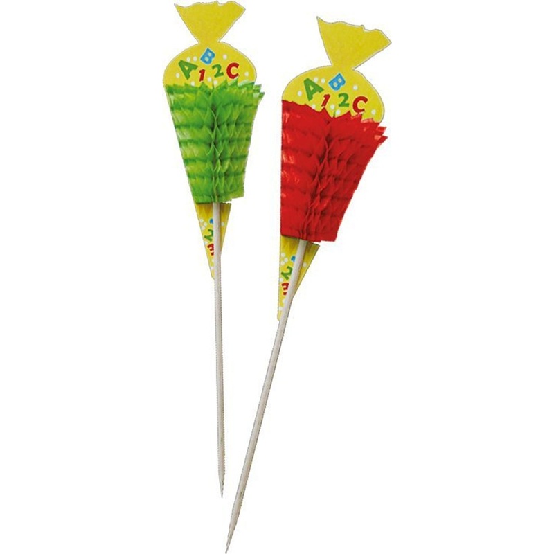 Set of 6 school cone toppers
