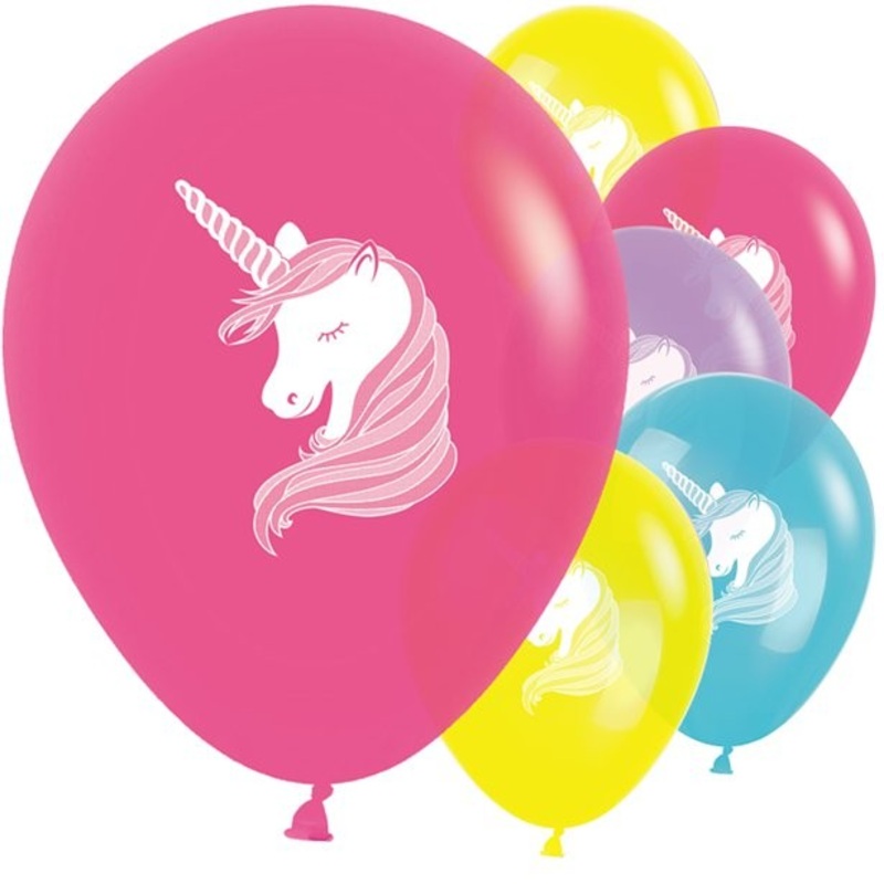 10 noble unicorn latex balloons 30cm