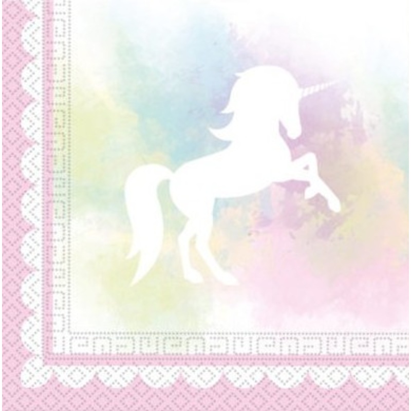 20 unicorn Eden napkins 33cm