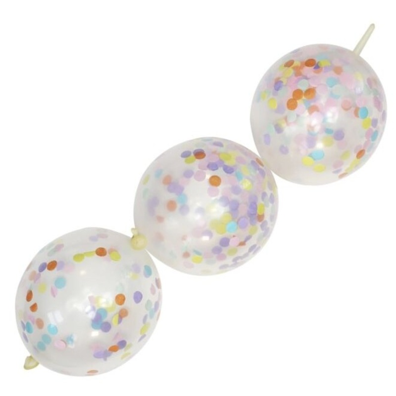 24 pastel rainbow balloon garland 12.7cm