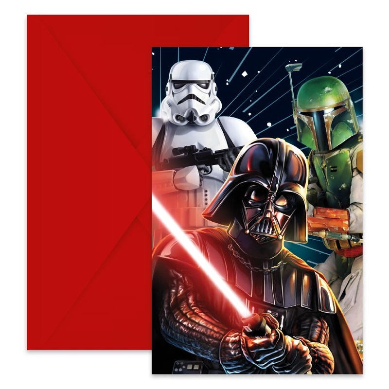 6 invitation cards Star Wars Galaxy