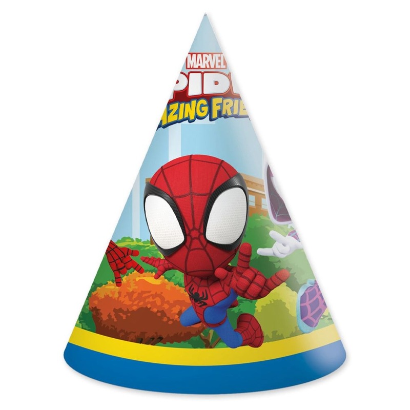 6 party hats Spidey and Friends