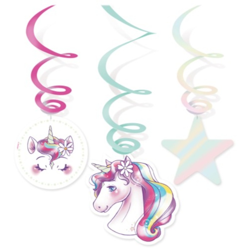 6 Unicorn Dreams spirals 60cm
