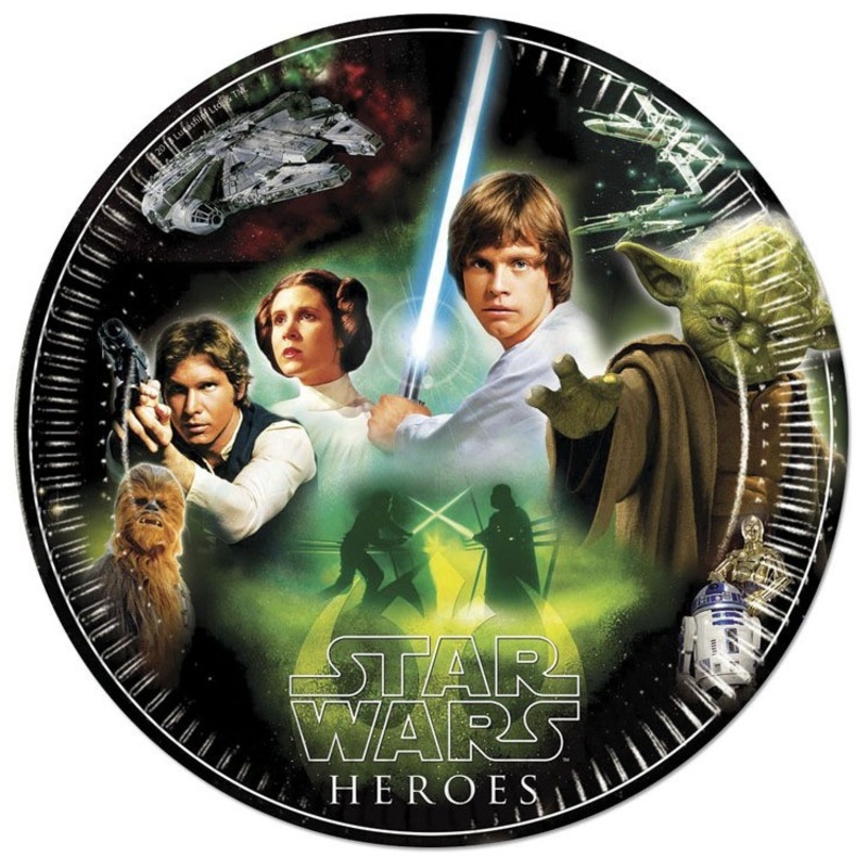 8 Star Wars Galaxy paper plates 23cm