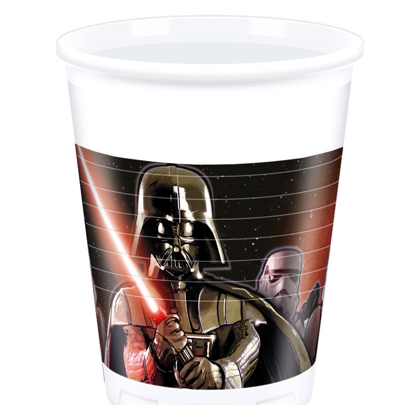 8 Star Wars Lightsaber cups 200ml