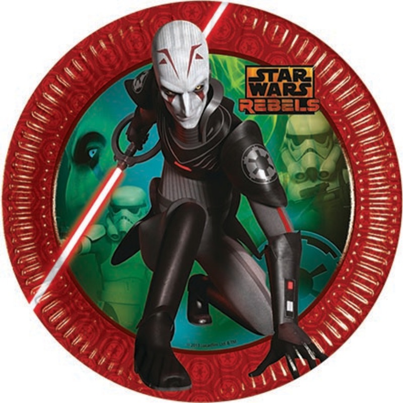 8 Star Wars Rebels paper plates 23cm
