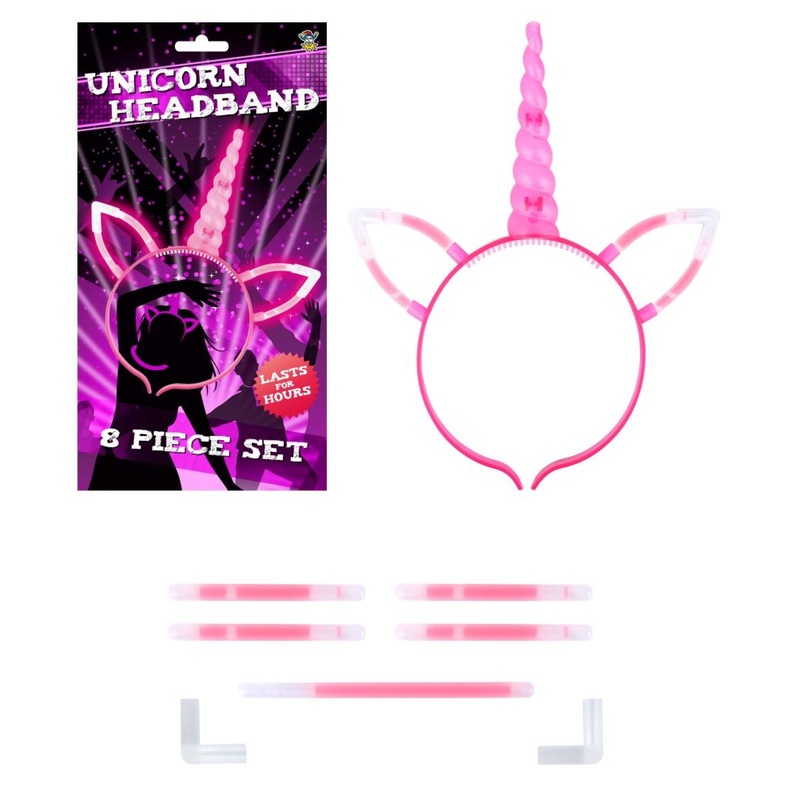 Glowing Unicorn Headband 8-piece
